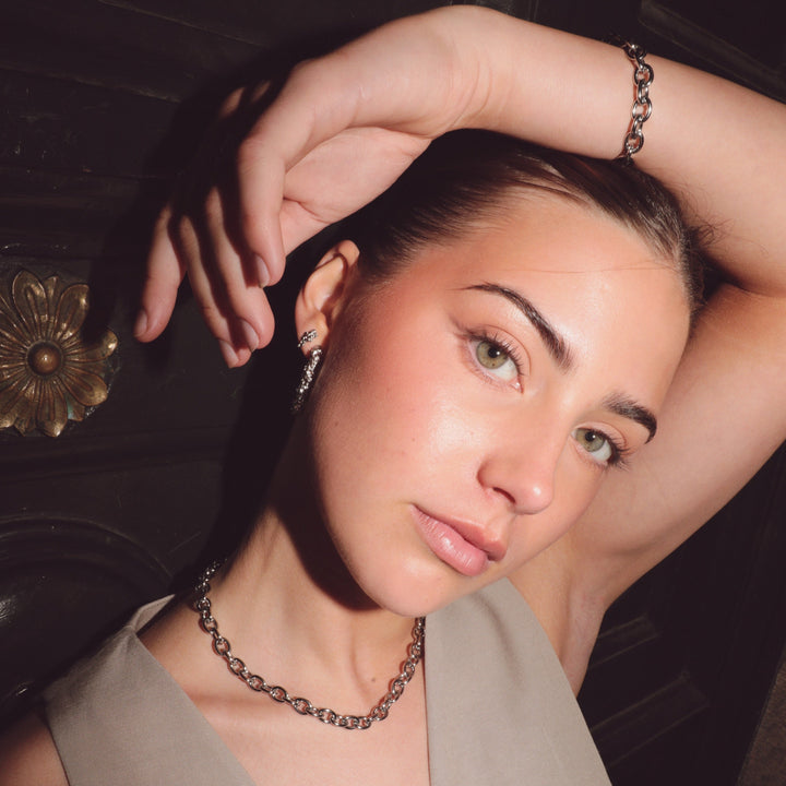 Xenia x Sistie 2nd - Ear studs Steel