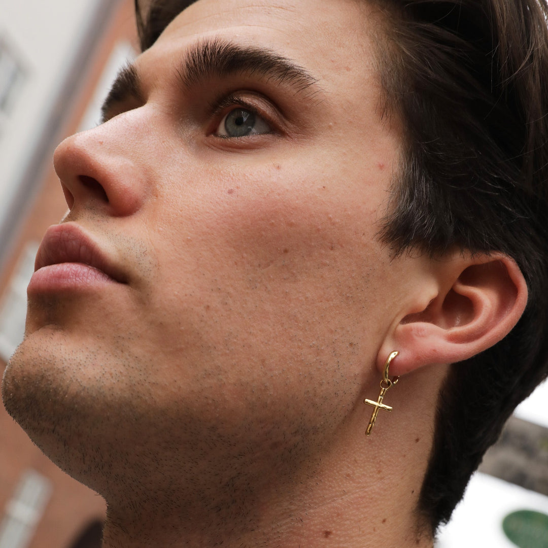 Cross - Earrings Gold plated