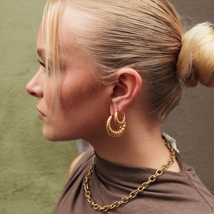 Nora - Earrings Medium Gold Plated