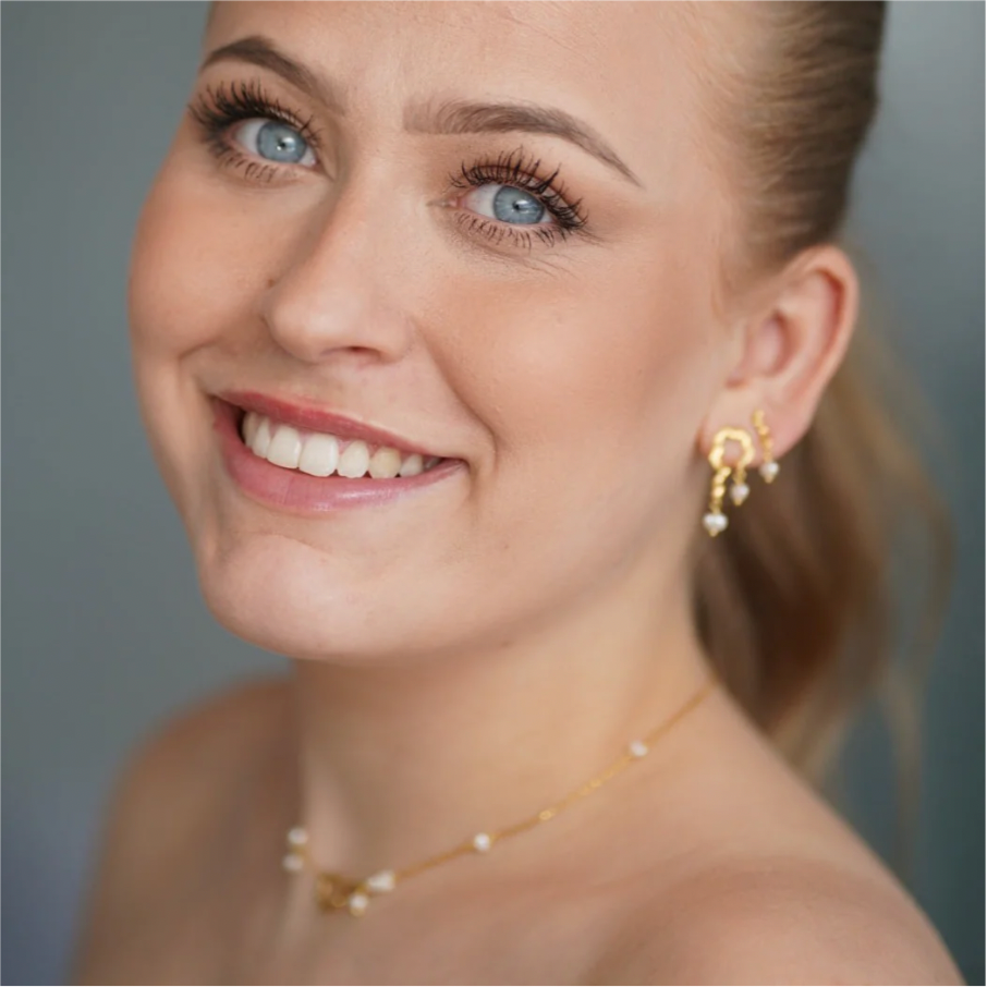 Lärke Bentsen x Sistie - Earrings Gilded with freshwater pearls