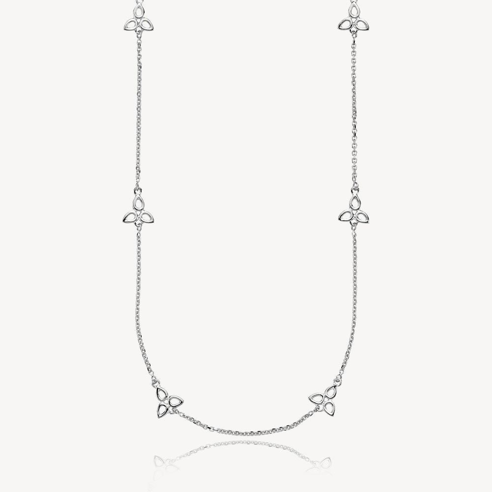 SCARLET - Necklace shiny rhodium pl. recycled silver