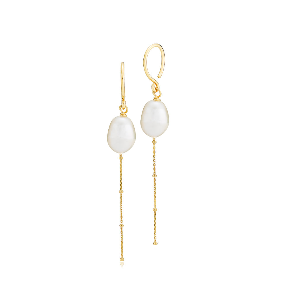 Beach - Earrings white Gold plated