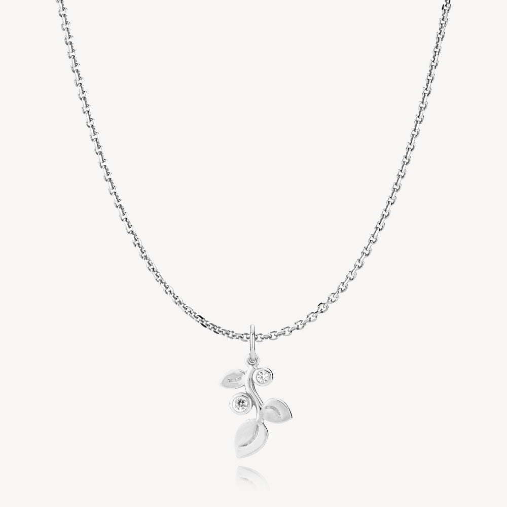 Amber - Chain with pendant Silver