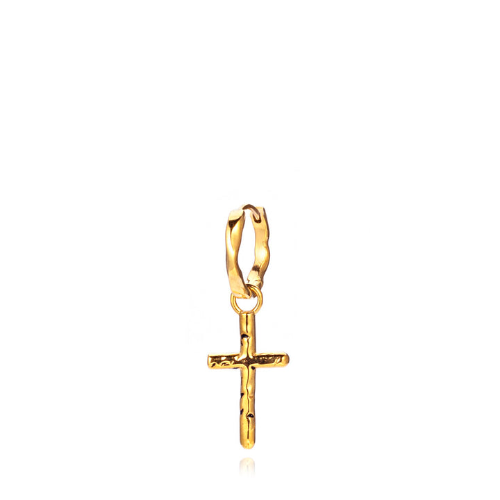 Cross - Earrings Gold plated