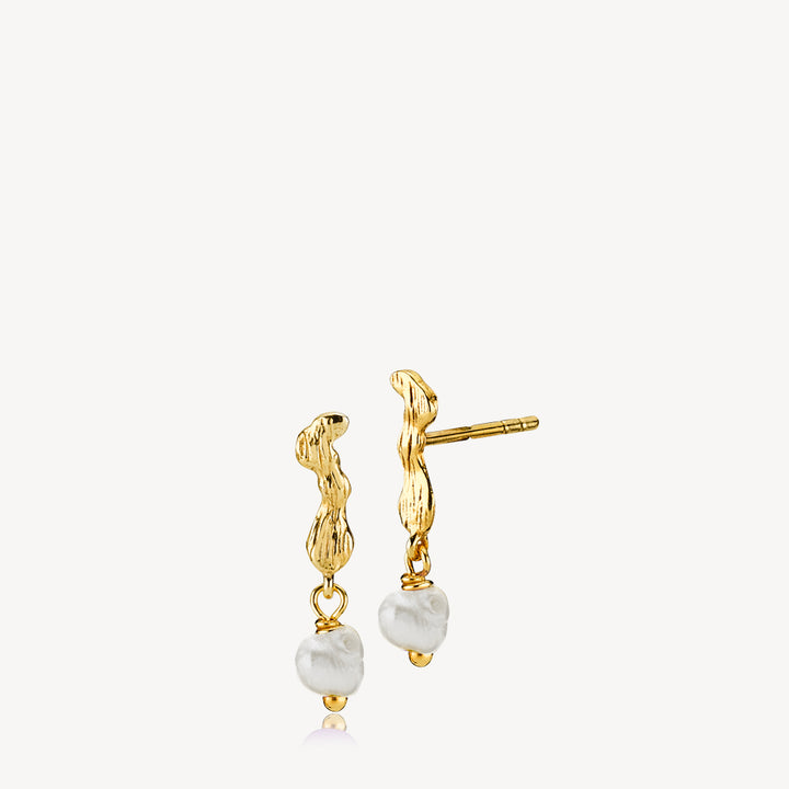 Lærke Bentsen x Sistie - Gold-plated earring with freshwater pearl