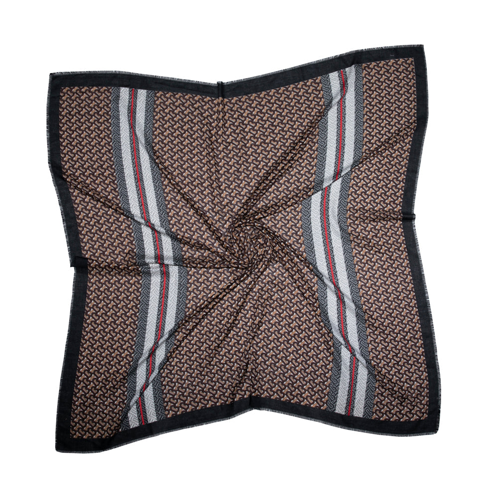 Sistie Scarf - Black and brown pattern