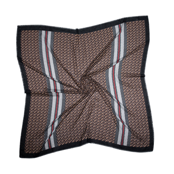 Sistie Scarf - Black and brown pattern