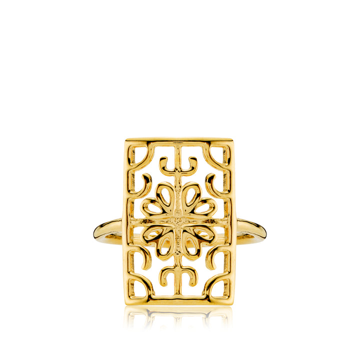 BALANCE - Ring shiny gold pl. recycled silver One size