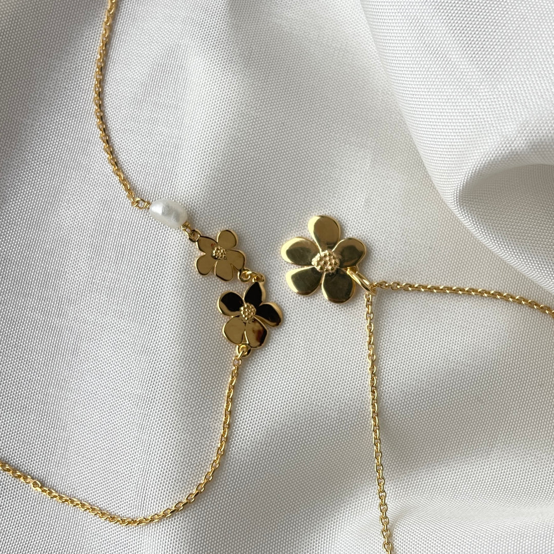 Pansy - Chain with pendant Gold plated