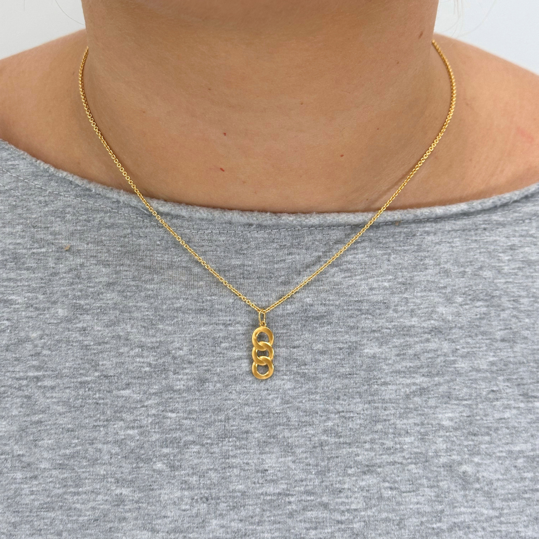 Sofie Schwartz - Necklace with pendant Gold plated