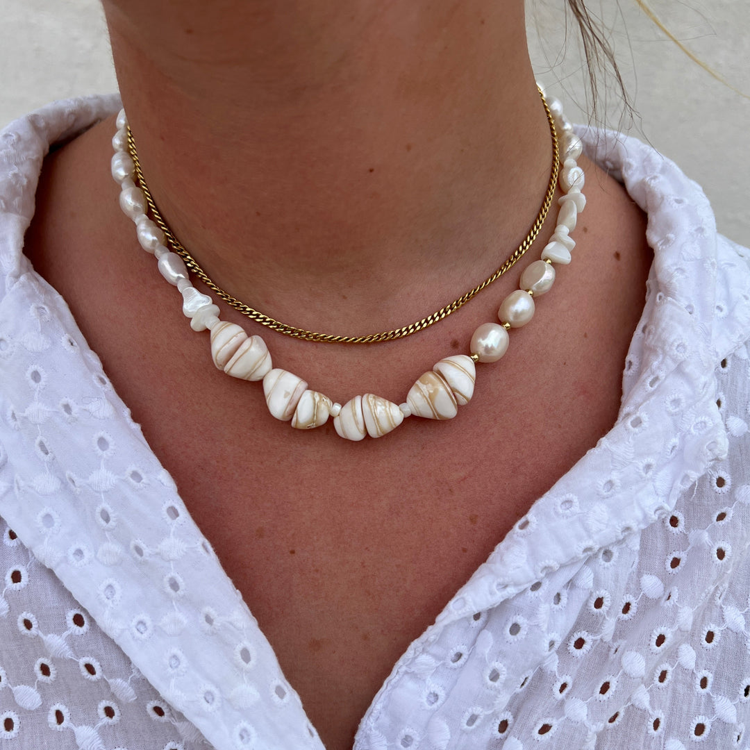 Sistie2nd - Pearl necklace Gold plated