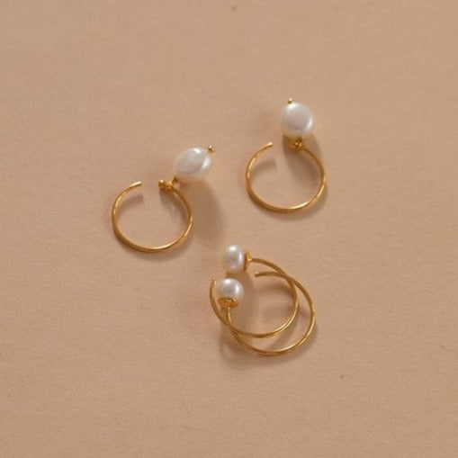 PASSION - Earrings Gold-plated with pearl