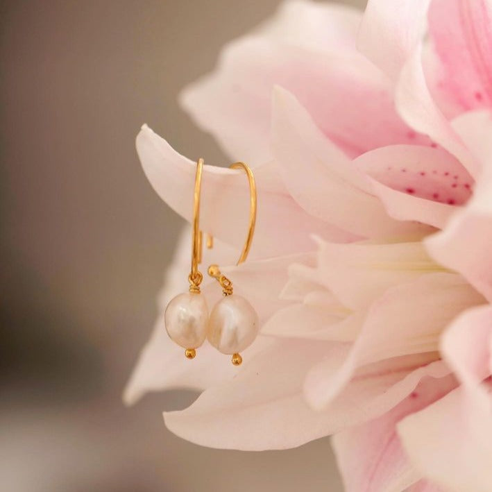 PASSION - Earrings Gold-plated with pearl