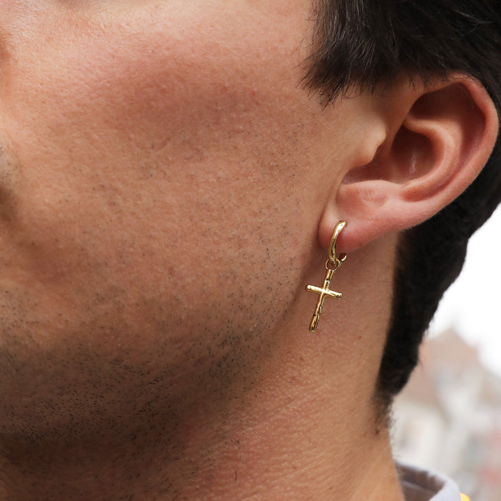 Cross - Earrings Gold plated