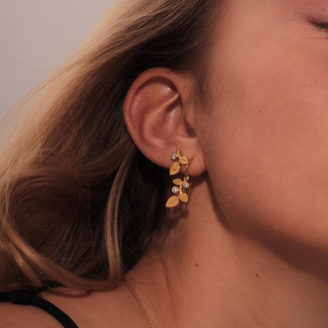 Amber - Earrings Gold plated