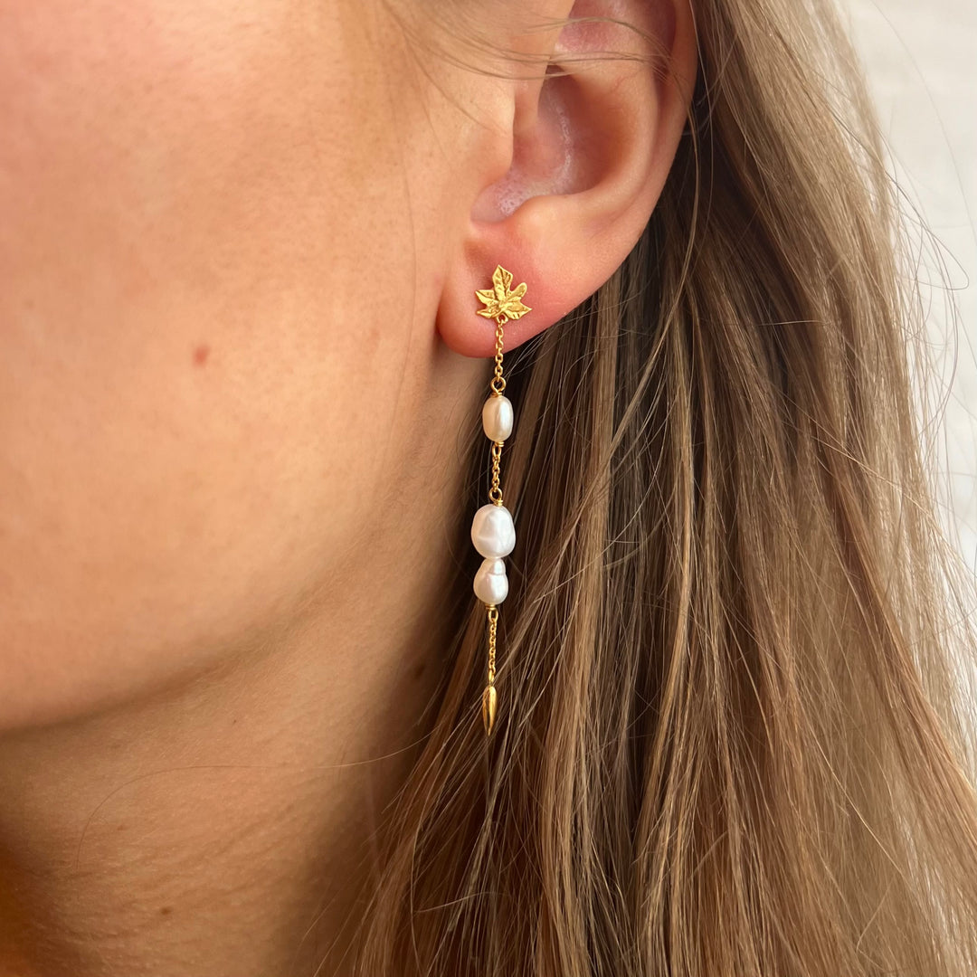 Caley - Long earrings Gold plated