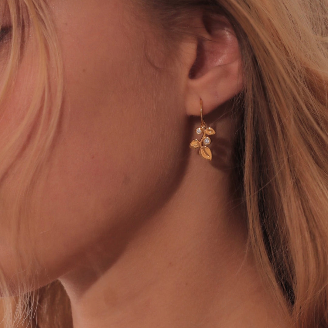 Amber - Earrings Gold plated