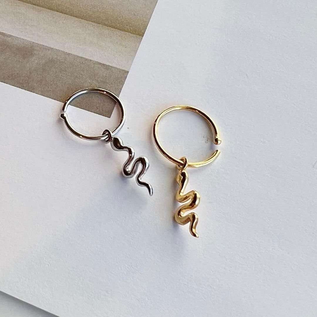 YOUNG ONE SNAKE - Earring gold-plated silver