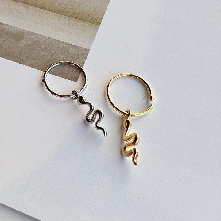 YOUNG ONE SNAKE - Earring gold-plated silver