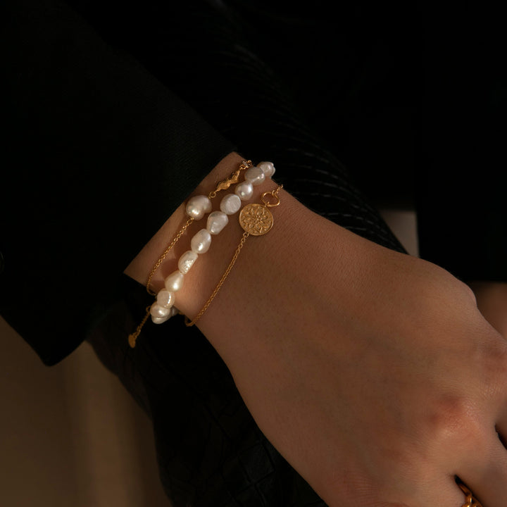 Passion - Pearl bracelet Gold plated