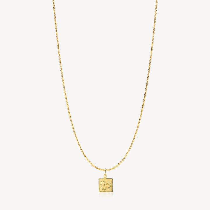 SIMONE WULFF - Basic necklace Clover Gold plated