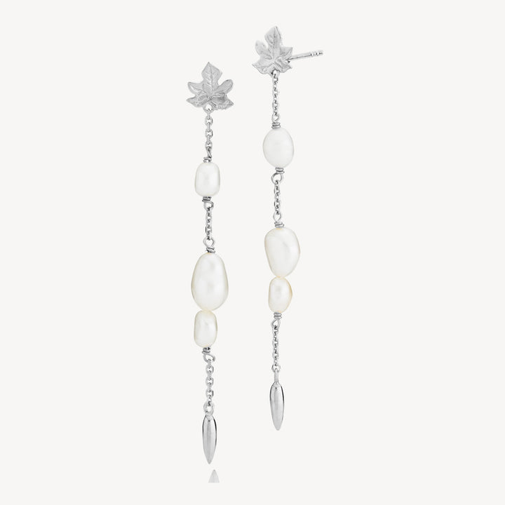 Caley - Long earrings Silver