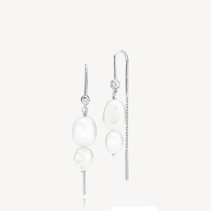 Leonora - Earrings Silver with Freshwater Pearls