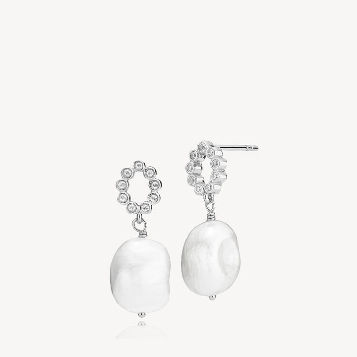 Leonora - Earrings Silver with Freshwater Pearls