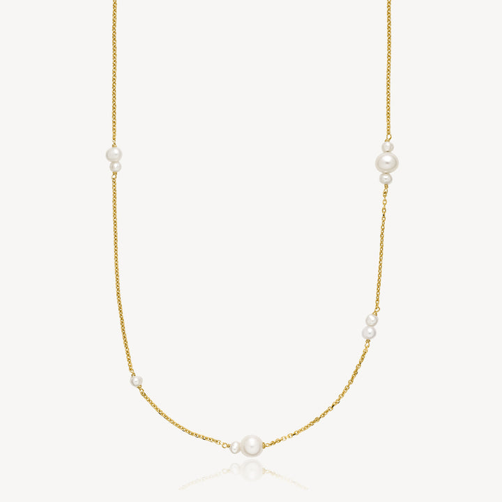 Majesty - Necklace with freshwater pearls Gold plated