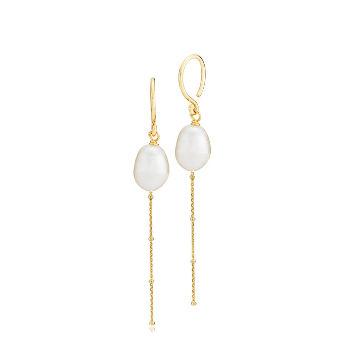 Beach - Earrings white Gold plated