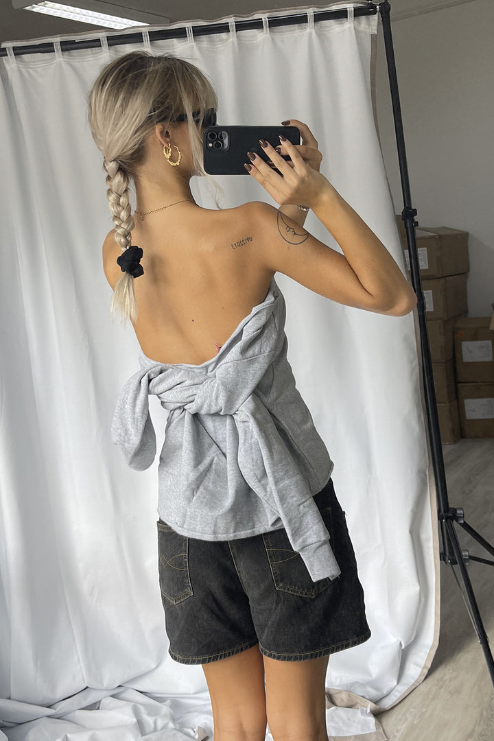 Xenia &amp; Lisa x Sistie - Gray sweatshirt