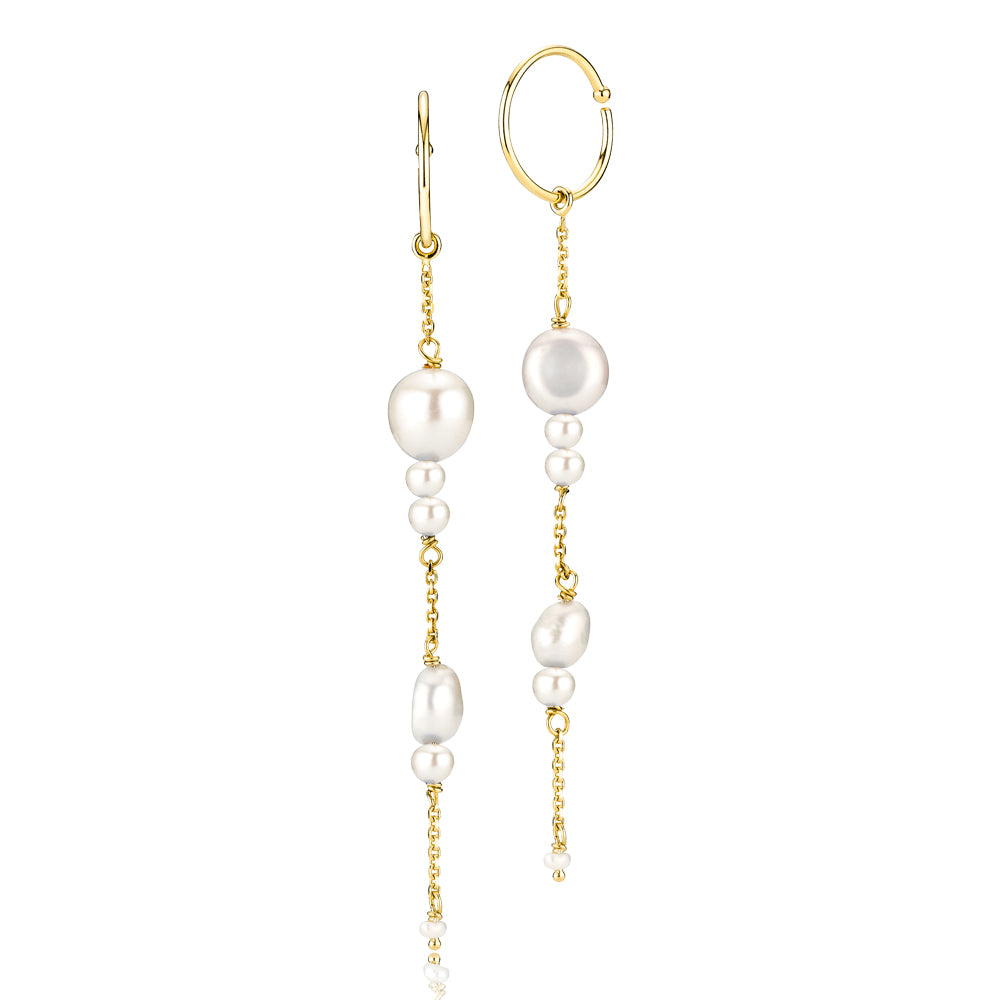 Ella - Earrings Freshwater Pearls Gold Plated