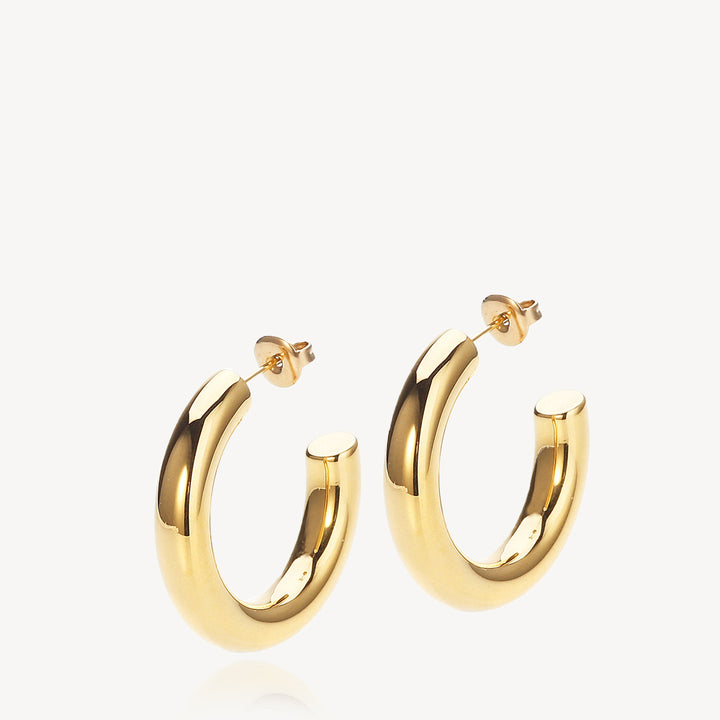 Aura - Hoops Medium Gold Plated