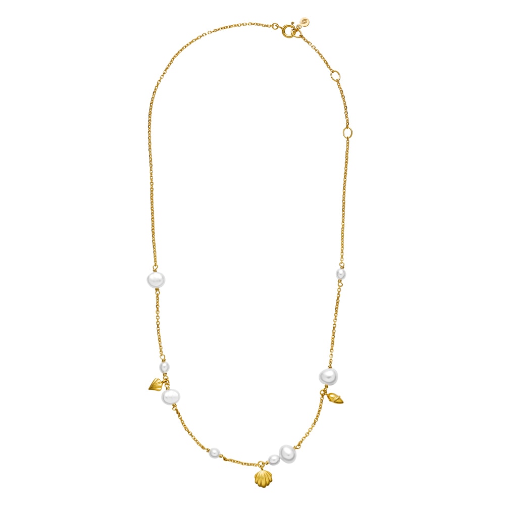 Isabella - Necklace, Gold-plated with freshwater pearls