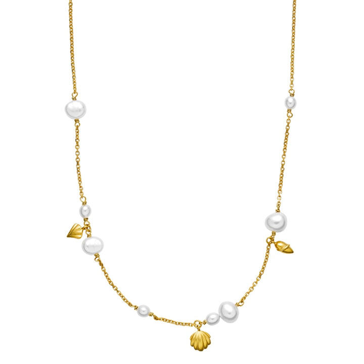 Isabella - Necklace, Gold-plated with freshwater pearls