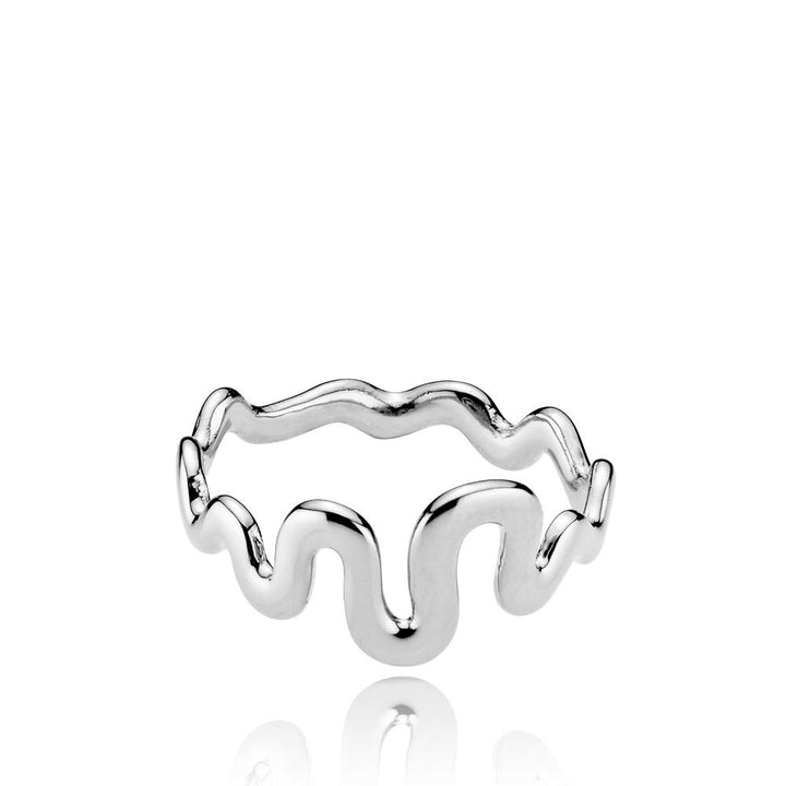 SANIYA - Ring shiny rhodium pl. Silver