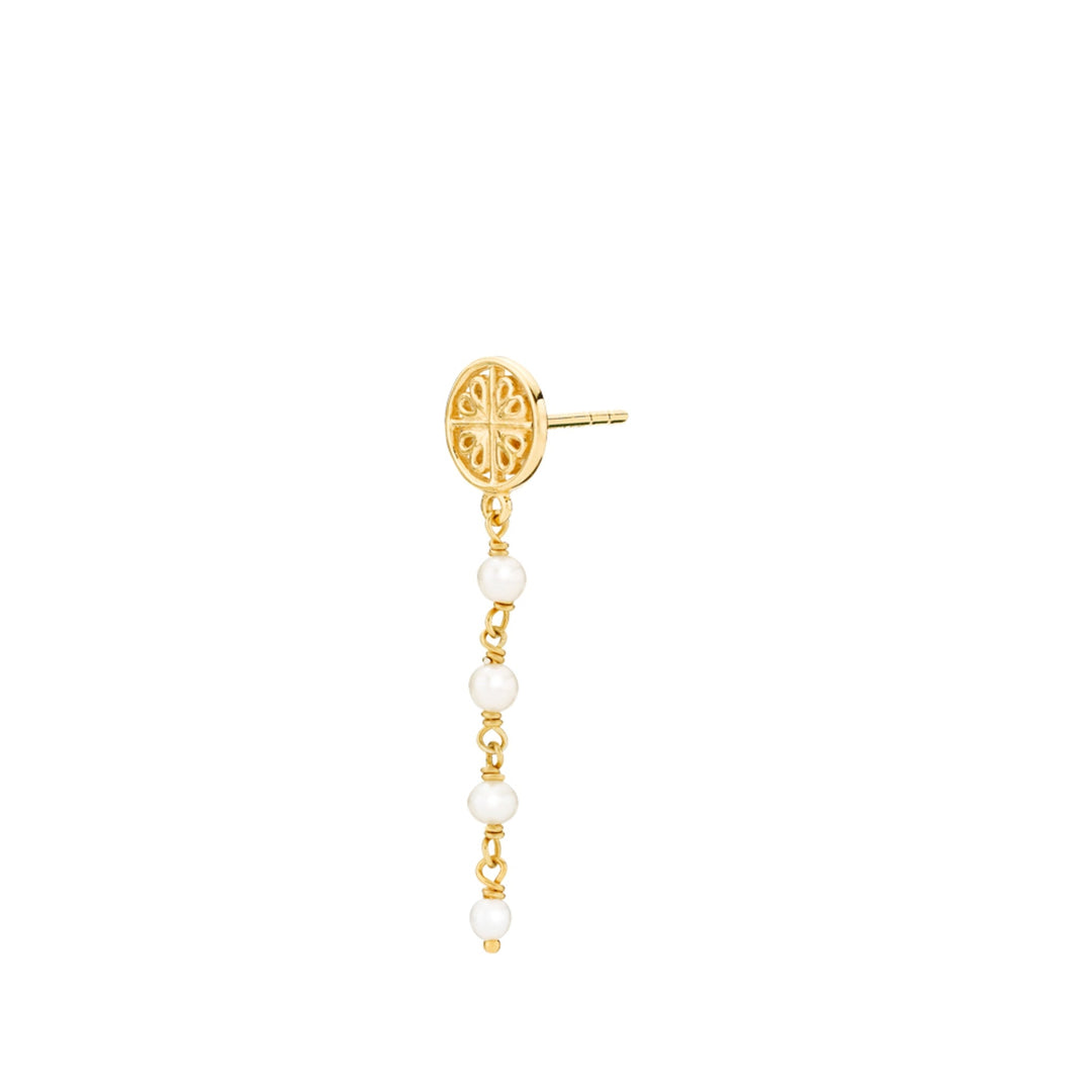 Balance - Gold-plated earring with freshwater pearl