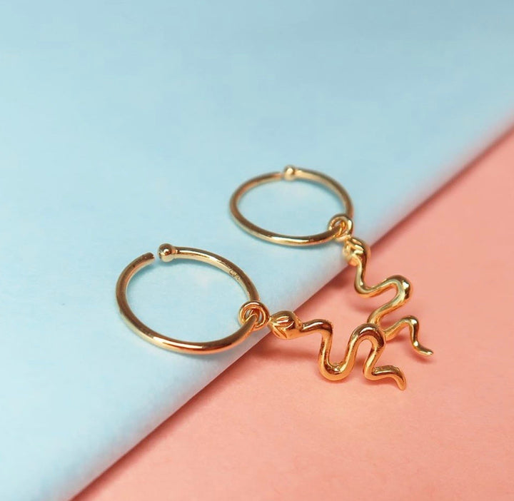 YOUNG ONE SNAKE - Earring gold-plated silver