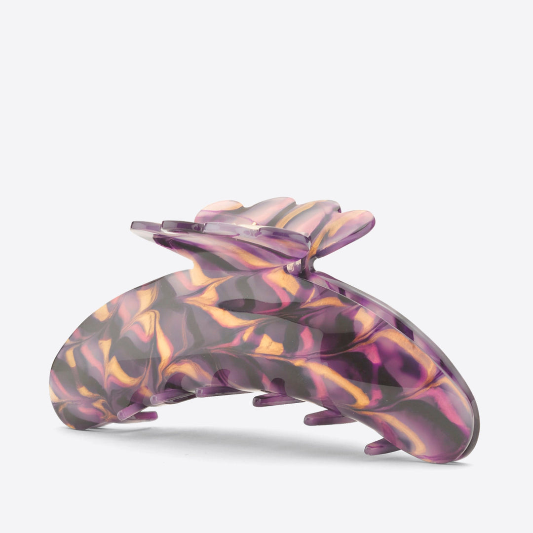 Trixy Hair Clip - Purple and Gold