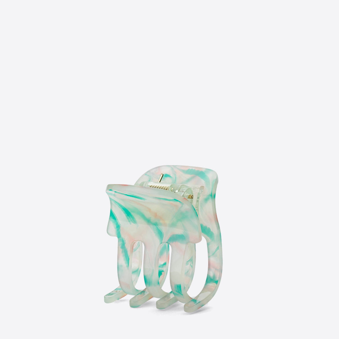 Josie hair clip - green and pink