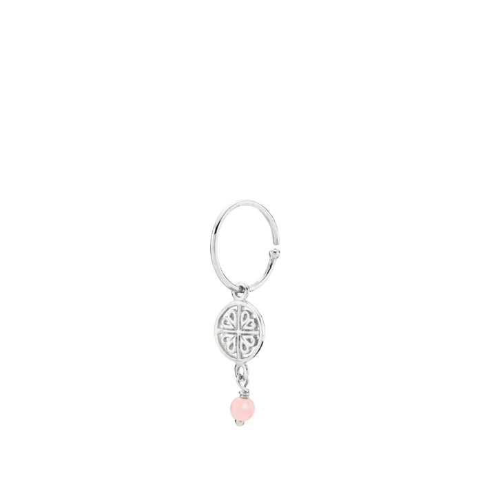 Balance - Earring Silver with pink resin pearl