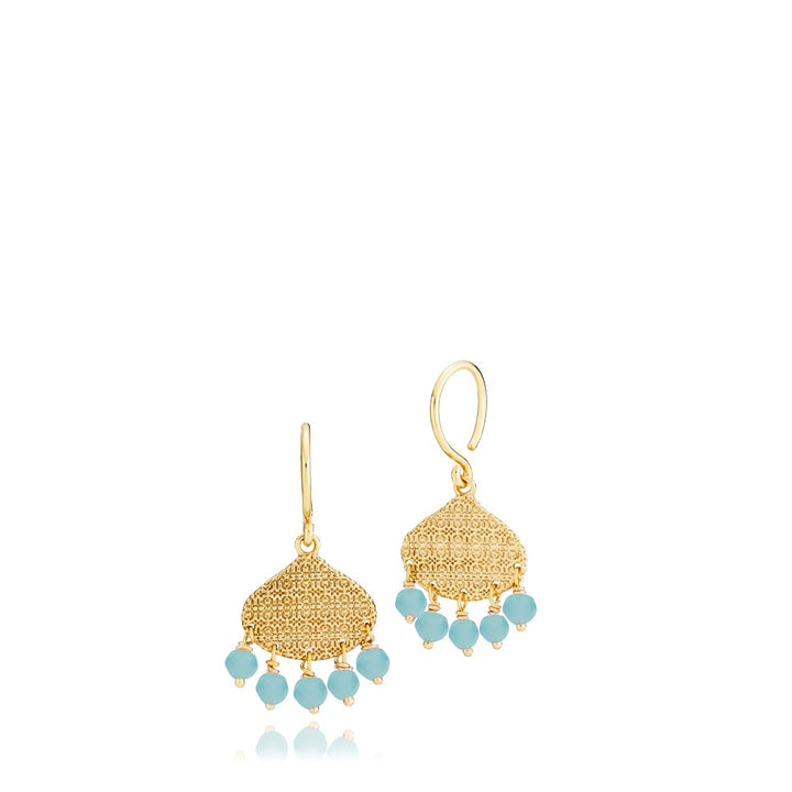 Boheme - Earring blue Gold plated