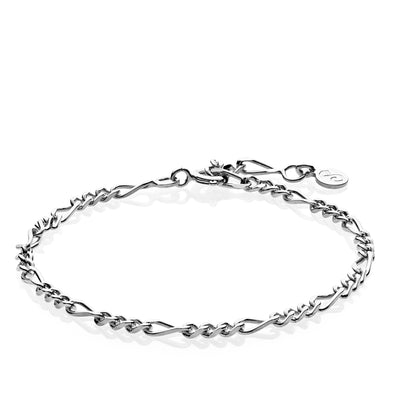 LIZZY - Anklet shiny rhodium pl. Silver