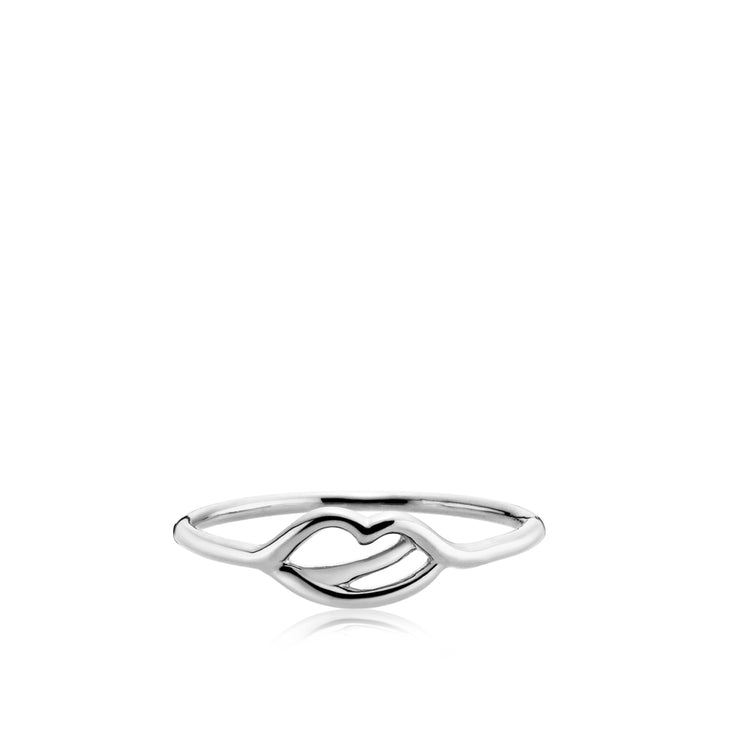 THE KISS - Ring shiny recycled silver